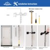 HOMOTEK 3 Pack Hinge Pin Black Door Stopper,Adjustable Deluxe Heavy