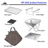 Campingmoon BBQ Grill Fire Pit Foldable Stainless Steel - Large