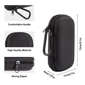 Carry Case for Kardiamobile ECG Monitor, Kardia Mobile Case, Hard Protective Case for Kardiamobile 6L, Travel Bag for Heart Monitor ECG, Mobile Heart Detector Bag Organiser (Black)