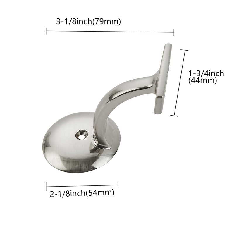 ZAUYX 10 Pack 3 Inch Brushed Satin Nickel Handrail Stair