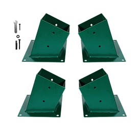 A-Frame Swing Base Brackets ,4x4 Base Brackets 4 Pcs (Inner Size 3.6"x3.6") - Heavy Duty Swing A-Frame Support for Wood and Concrete Floor, Corrosion-Resistant Metal Powder Coated Base