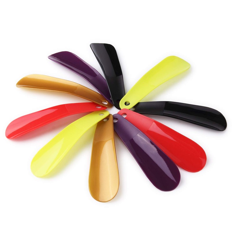 Arroyner 10Pcs Plastic Shoe Horn 6.3" Travel Shoe Horn for