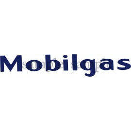 NEW PEEL AND STICK 8.75 x 1.5 INCH MOBIL GAS / OIL DECAL BLUE