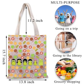 PLITI Bob's Family Tote bag Burgers Inspired Gift Burgers Cartoon TV Show Merchandise Gift Burgers Family Fan Travel Pouch (Bob's Family TGU)