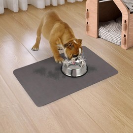 Quick Dry Absorbent Dog Food Mat, 19 x 12 in Diatom Mud Dog Water Bowl Mat, No Messy Anti-Slip Pet Feeding Mat Dog Supplies for Small Dogs