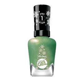 Sally Hansen Miracle Gel™, Under the Tree, Long Lasting, Gel-Like Formula, No UV Lamp Needed, Green Glitter Nail Polish
