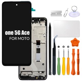 Replacement for Motorola Moto One 5G Ace LCD Screen with Frame for Moto ONE 5G UW Ace XT2113-2 LCD Display Touch Screen Digitizer Assembly with Repair kit (Not for ONE 5G,ONE 5G UW)