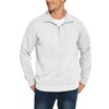 PINSPARK Men's Quarter Zip Fleece Cotton Pullover Sweatshirts Mock Neck