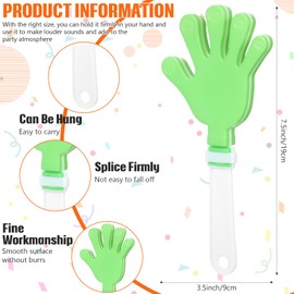 ZCYSRLQIN - 24 pinzas de mano de 7.5 pulgadas de plástico para hacer ruido, regalos de fiesta, para hacer ruidos, cumpleaños, premios de juego, recompensas en el aula, fútbol, deportes, eventos,