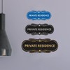 Designer Private Residence Sign (Red) - Large 1 Pack
