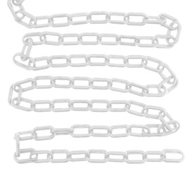 Plastic Barrier Chain Parking Barrier Road Plastic Chain Hazard Chain Link Black Red White Yellow 5m/8m/10m (8mm x 5m, White)