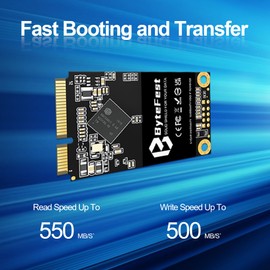 ByteFest SSD 512GB mSATA Mini SATA III 6 Gb/s Internal Solid State Drive(30x50mm), High Performance, 3D NAND, Upgrade Storage for Laptop and Desktop