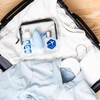 TWIVEE - Transparent toiletry bag with travel bottle set -