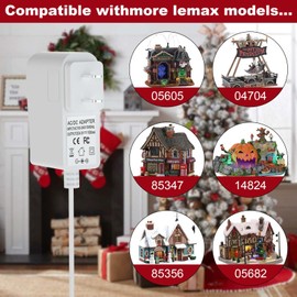 Adaptador de corriente de 4,5 V, para luces de Navidad Lemax y accesorios de iluminación de Halloween: 64517 74269 74274 674707 74295 84428 44242 94565 94566 94527 94563 94564 422222224 4 42424