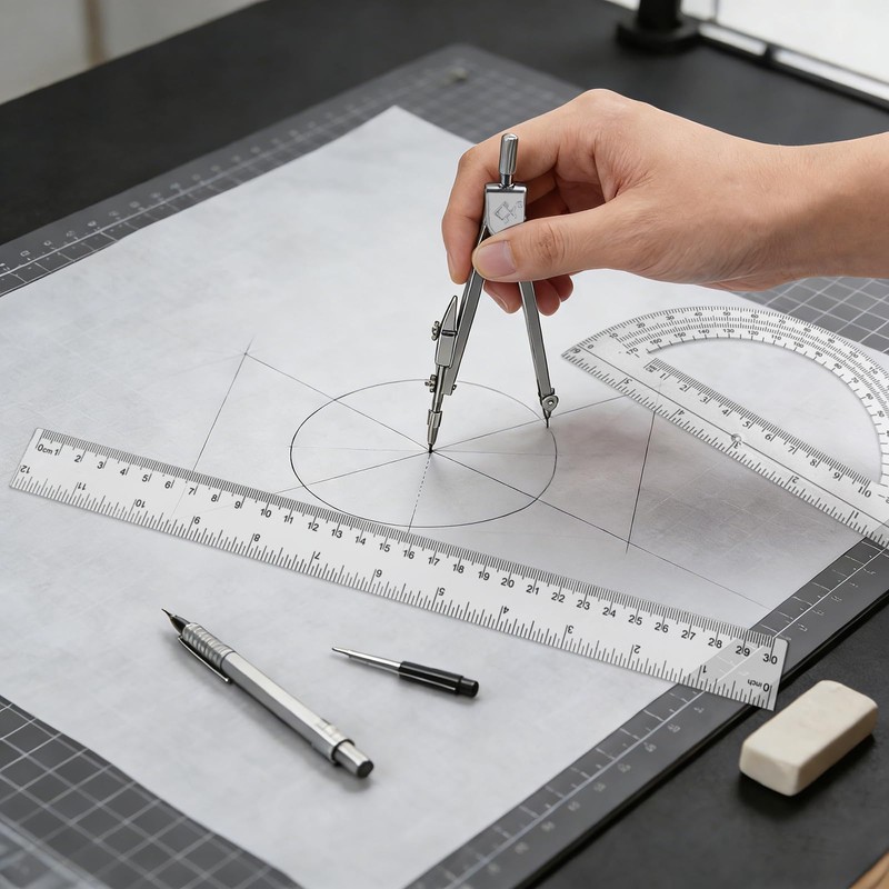 Tdfronien 3 Packs Plastic 12 Inch Ruler,6 Inch Clear Protractor