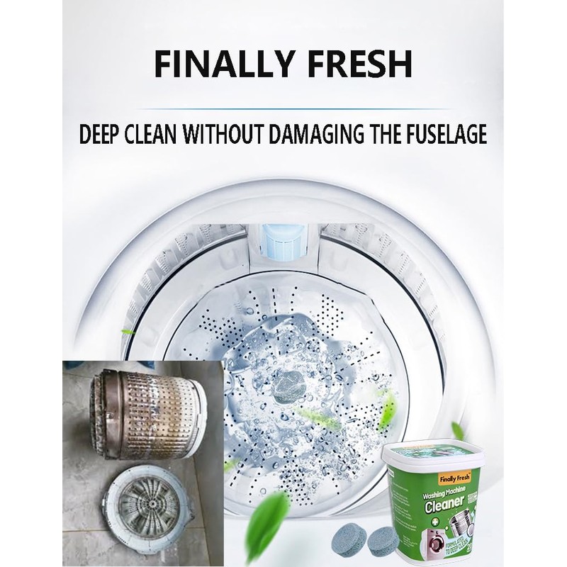 Finally Fresh Washing Machine Cleaner for Front Loaders & Top