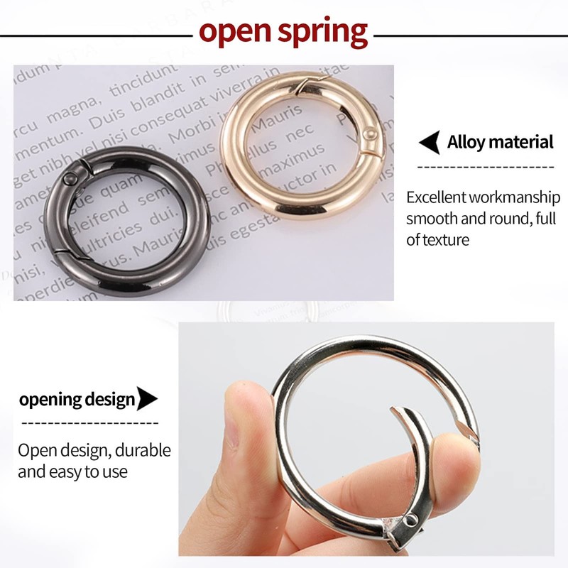 Spring O Rings, 2Pcs Spring Snap Clip Hooks, OD Φ48mm