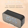Bluetooth Speaker with Digital Alarm Clock Temperature Display Voice Announcement