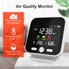 White Smart Air Quality Monitor LCD Screen WIFI CO2 Temperature