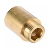 sourcing map Brass Extension Pipe Fitting 30mm G1/2 Female to