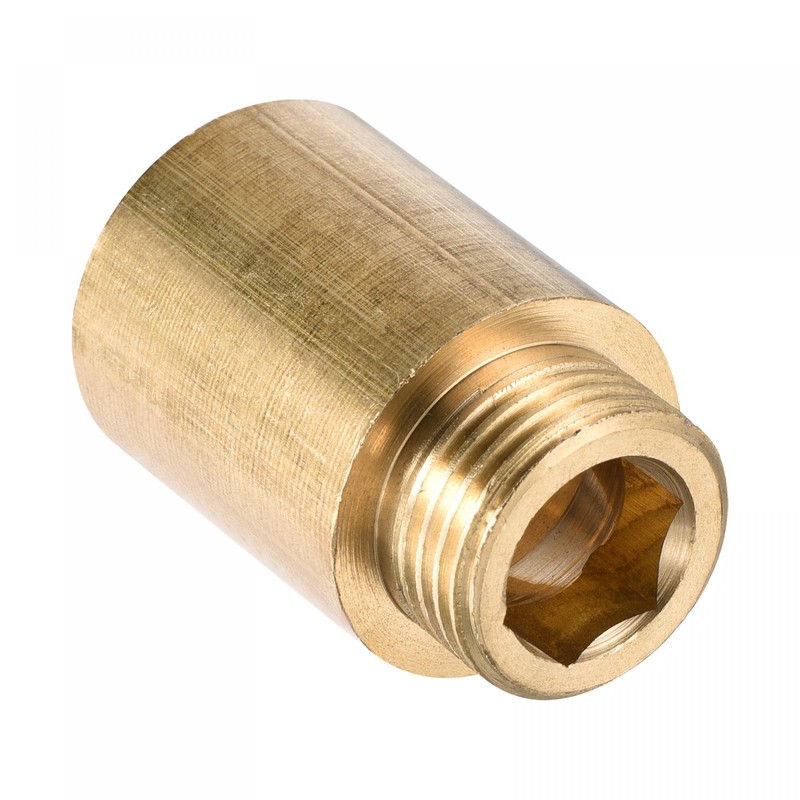 sourcing map Brass Extension Pipe Fitting 30mm G1/2 Female to