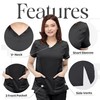 NY Threads Scrub Tops for Women Soft Stretch V-Neck Medical