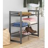 Whitmor Steel Mesh 3-Tier Shoe Rack Gunmetal
