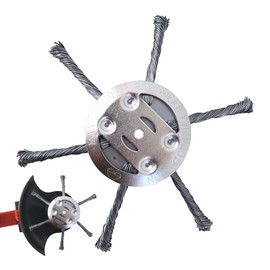 Steel Wire Grass Trimmer | Effective Derusting Weeding Wheel Weeds Eater Attachments | Multifunctional Trimmer, Solid Weeds Wacker Accessories for Gardens, Courtyards