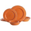 Gibson Home Mauna Orange Melamine Dinnerware Set, Service for 4