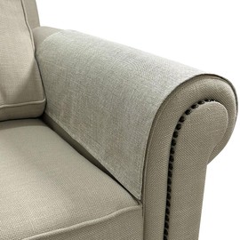 NOYOURS Couch Arm Covers, Anti-Slip Sofa Armrest Cover for Recliner, 2pc Washable Sofa Arm Covers, Dogs Cats Pet Scratch Proof Couch Arm Protectors, Beige, 24x28inch