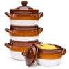 Vumdua French Onion Soup Bowls with Lids and Handles, 16