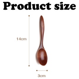 4 Pcs Wooden Teaspoons, 14cm Exquisite Wooden Honey Spoons, Natural Wooden Soup Spoons, Stylish Kitchen Accessories, Wooden Spoon for Tableware Coffee Tea Soup Dinner
