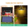Solar Powered Pendants Light with Adjustable Panel Auto ON/OFF Lighting