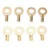 100 Pieces Ring Shoe Terminals, Brass Crimp Cable Connectors, Wire