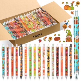 Leinuosen 120-Piece Thanksgiving Ballpoint Pens, Harvest Style, Black Ink, Set for Office, School, and Home Use