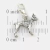 Silver Charm Miniature Pinscher Dog Charm 3-d Solid Sterling Silver