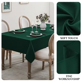 Softalker Tablecloth Christmas Table Cloth 80 x 80 cm Washable Jacquard Geometric Tablecloth Green Table Cloth Elegant Table Cloth Decoration for Outdoor Garden Table Living Room Table Coffee Table