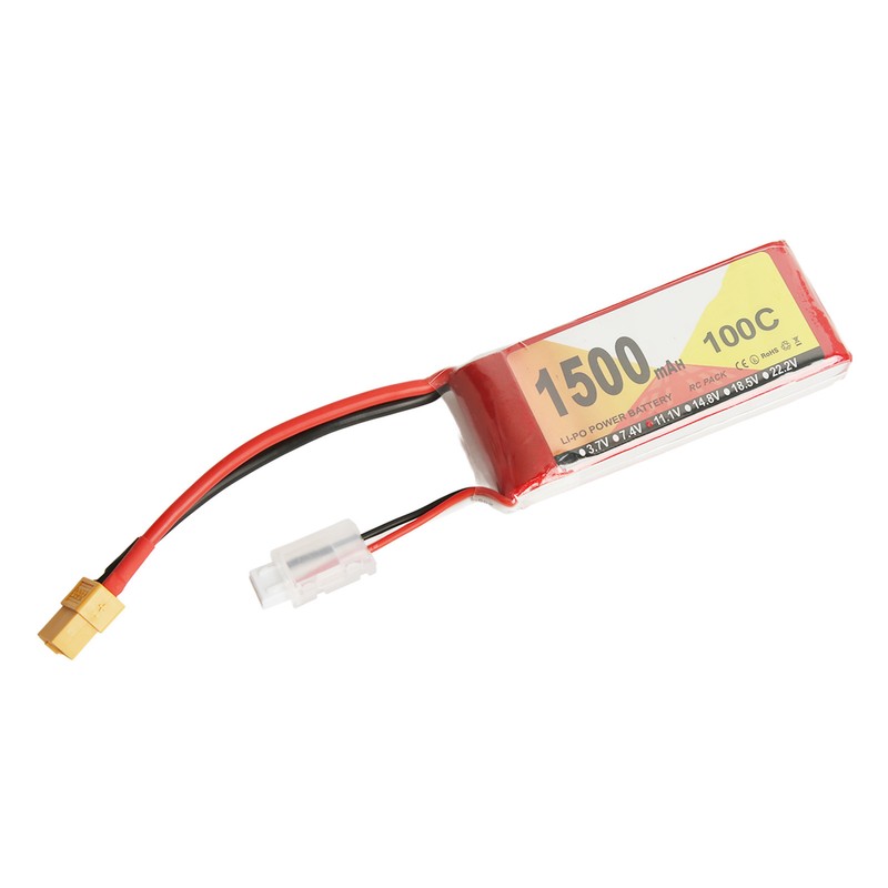 11.1V 1500mAh 100C 3S LiPo Battery with XT60 Plug Accessory