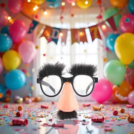 Jinshining 1 Pc Black Disguise Glasses With Funny Nose Add Fun To Your Celebrations Funny Glasses Spoof Accessories,Disguise Glass with Nose