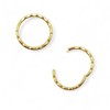 24K Gold Plated On 925 Sterling Silver Facet Hoop Earrings