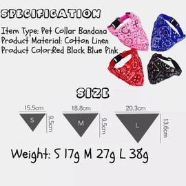 Dog Collar, 4-Piece Set with Adjustable Buckle Dog Strap, Washable Dog Bandage Collar, Pet Bib (L)