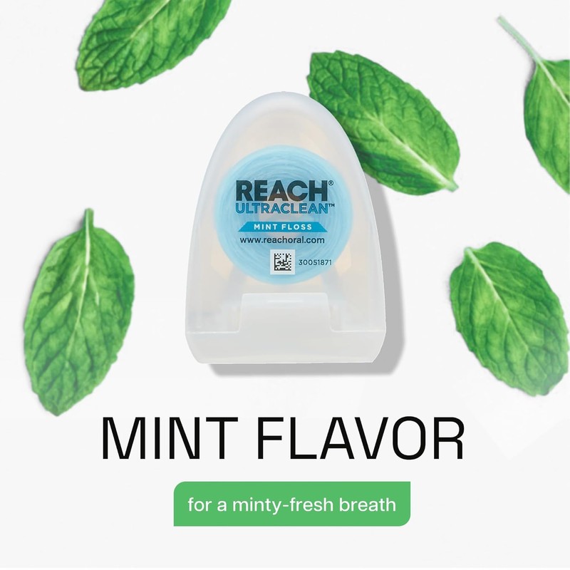 REACH Ultraclean Dental Floss Mint 30 Yards (Pack of 3)