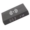Black Wood Clock Digital Decoration White Light Wooden LED Clock