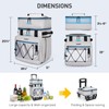TOURIT 75 Can Insulated Rolling Cooler, Detachable Double Deck Beach