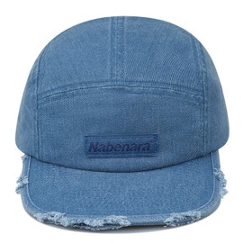CLAPE Original 5 Panel Cap Distressed Flat Brim Baseball Cap Washed Cotton Baseball Cap UV Protection Shield Caps Outdoor Camp Cap Street Hip Hop Snapback Cap, 5P11-Bue