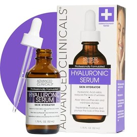 ADVANCED CLINICALS SUERO FACIAL ACIDO HIALURONICO HIDRATANTE CON VITAMINA C Y E, TE VERDE Y ALOE VERA 52ML                                            