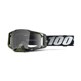 100% ARMEGA Goggles - Eyewear for Dirt Bikes, Motocross, Motorcycle, & Bike Sports - Durable Mountain Biking Goggles - Soledad, Clear Lens
