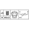 HELLA 6PT 009 309-561 Sensor, oil temperature - 12V -