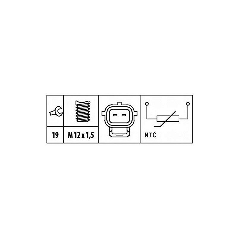 HELLA 6PT 009 309-561 Sensor, oil temperature - 12V -