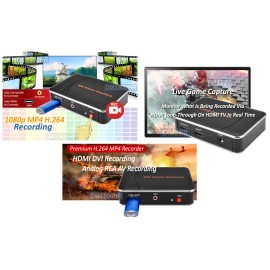 Unbranded HD1080P Analog RCA AV Video Recorder H.264 MP4 Video Capture Mic USB Input